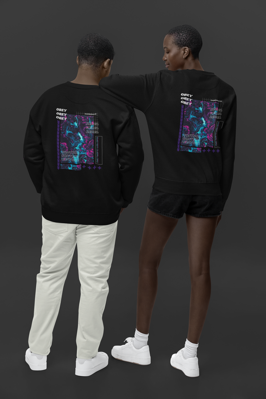 DARE2RAVE Unisex 'Obey, Rebel, Control' Sweatshirt
