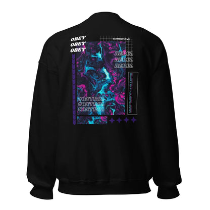 DARE2RAVE Unisex 'Obey, Rebel, Control' Sweatshirt - DARE2RAVE