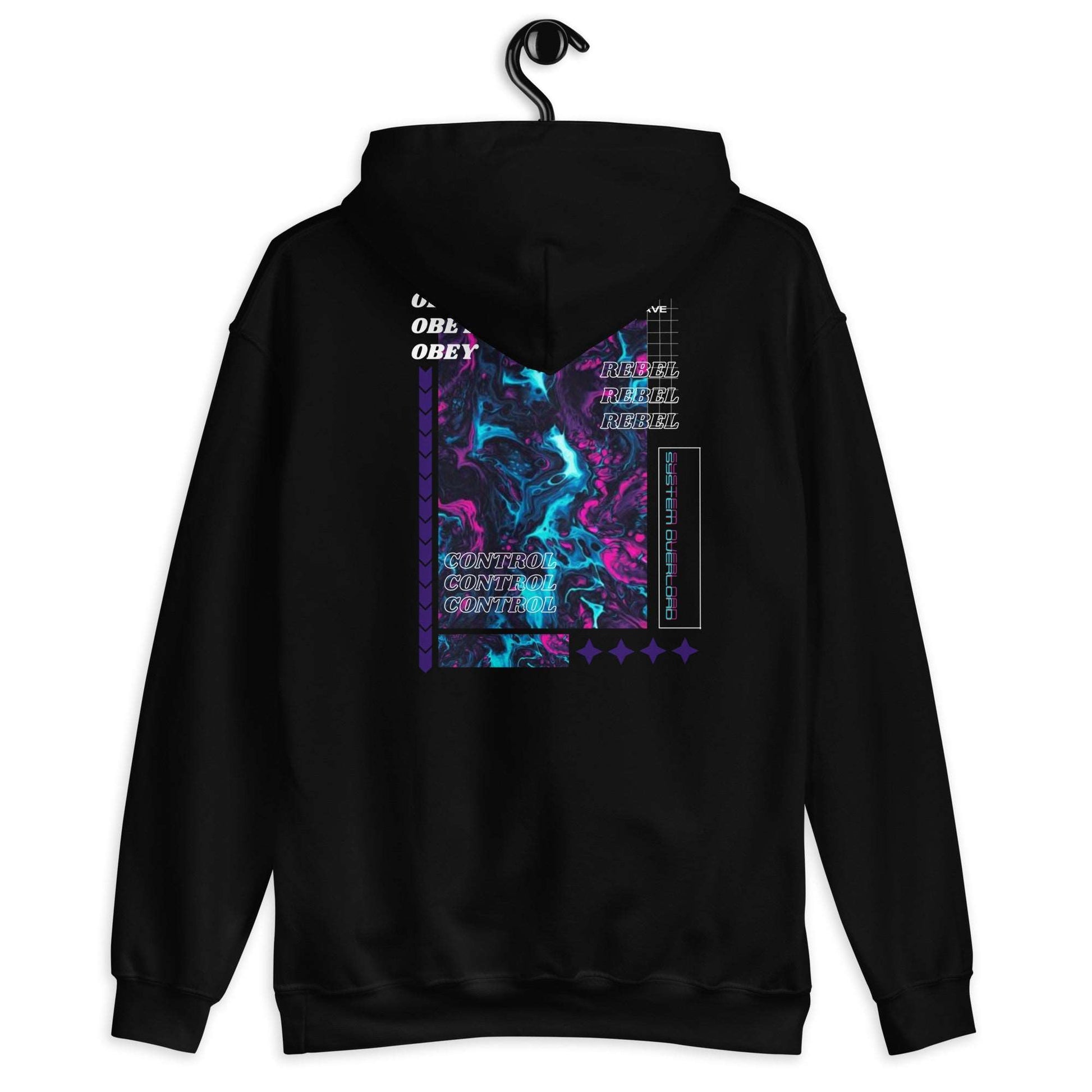 DARE2RAVE Unisex 'Obey, Rebel, Control' Hoodie - DARE2RAVE