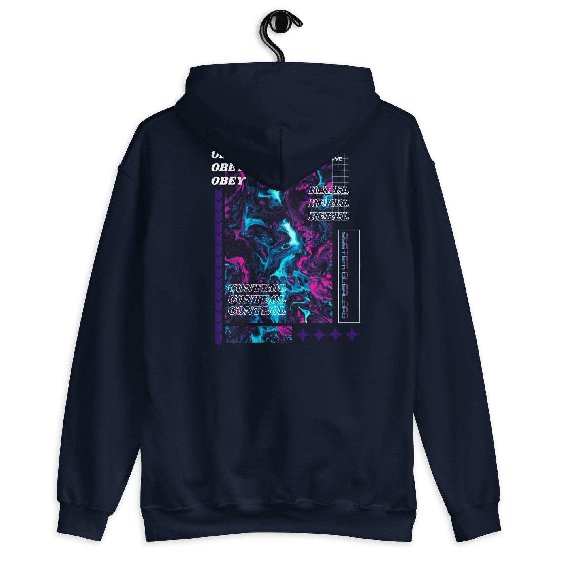 DARE2RAVE Unisex 'Obey, Rebel, Control' Hoodie - DARE2RAVE